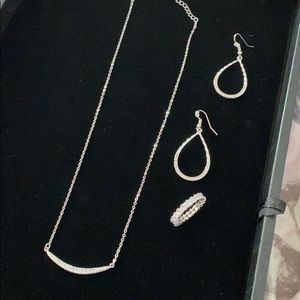 Parklane silver and crystal jewelry set